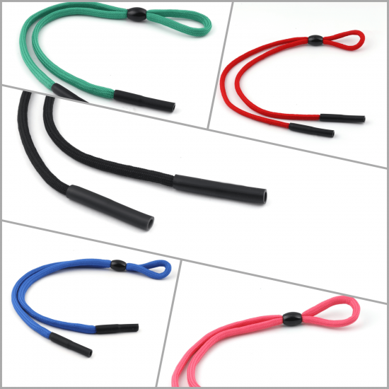 Silicone Tip Sports Eyeglass Cord/5 Pieces